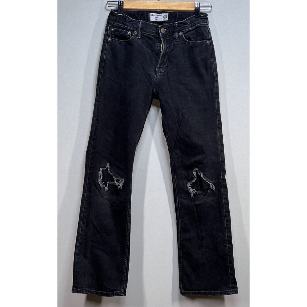 Abercrombie Kids 9/10 Boys Straight Leg Boot Cut  Blue Jeans.  Distressed